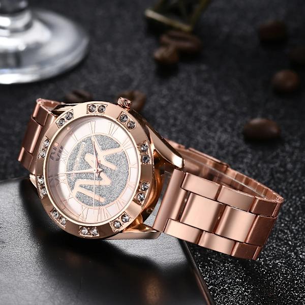 Mode TOP TVK Brand Watch For Women Lyx Vattentät Roman Digital Rose Gold Rostfritt Stål Dam Quartz Armbandsur Present Blue