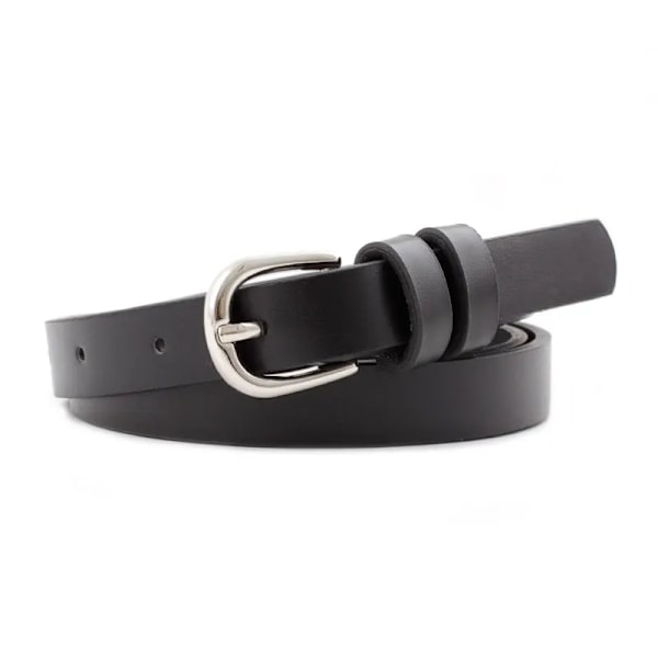 Läderbälten för kvinnor Modeklänning Lyxmärke Fyrkantigt Spänne Hjärtnål Bälte Kvinna Högkvalitetsbälten Ceinture Femme Riem Black 105CM