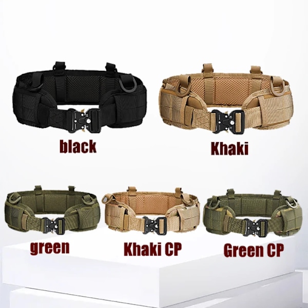 Arméstil stridsbälten Quick Release Taktiskt bälte Mode Män Canvas Midjeband Utomhus Jakt Kamouflage Midjerem 2021 Nytt Military Green CP 125cm