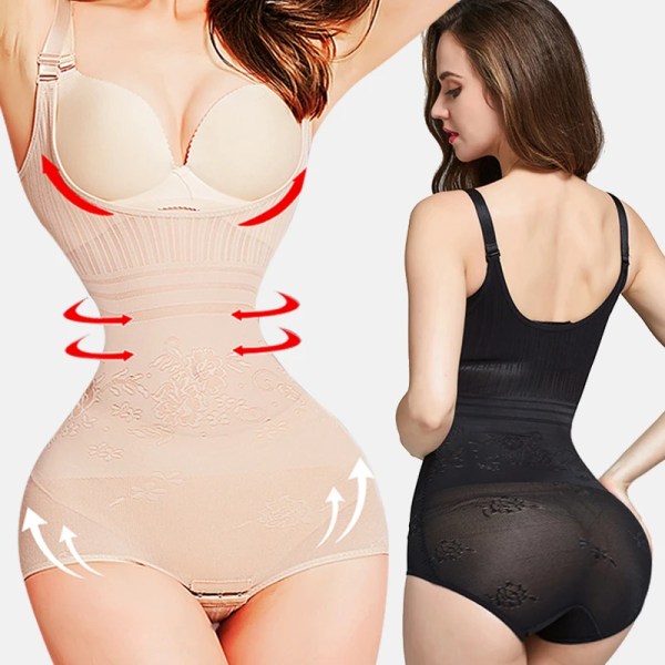 bantningsbälte magformare korrigerande underkläder waist trainer kroppsformare shapewear rumplyftare reduktiv remsa kvinna Beige M