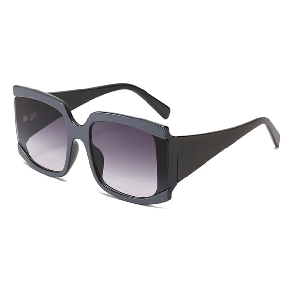 Fyrkantiga överdimensionerade Vita Rosa Solglasögon För Kvinnor Nytt Mode Stor Ram Gradient Solglasögon Dam Uv400 Shade Svart Gray Gray As picture