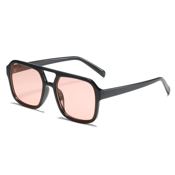 Vintage fyrkantiga solglasögon Kvinna Mode Retro Solglasögon Kvinnliga Godisfärger Spegel Glasögon Märkesdesigner Oculos De Sol Black Pink Other
