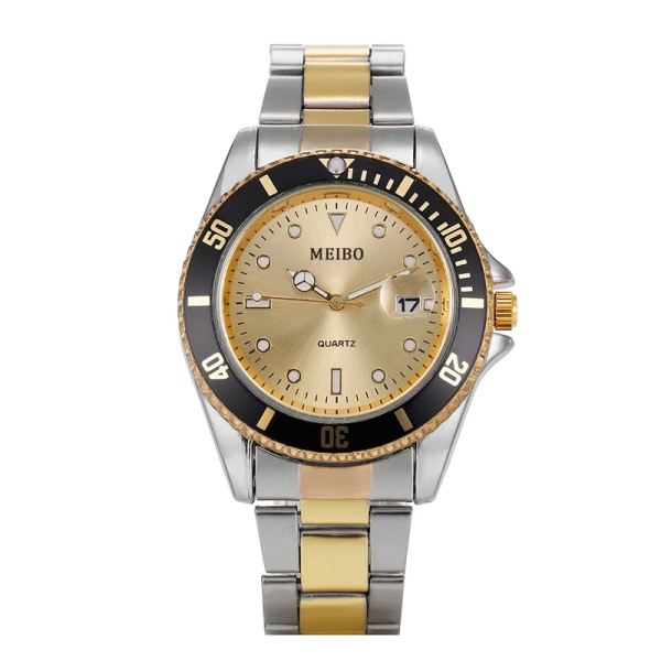 Ny herrklocka Luxury Business Watch Blue Dial Date Watch Herrband i rostfritt stål Mode Armbandsur för män Watch Masculino SSN2