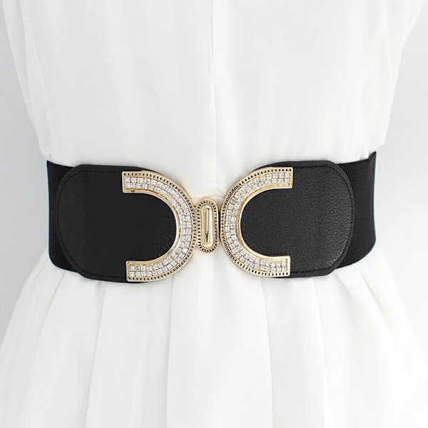 Strass midjekedja Mode tunna sektioner Damkedja Dam Elegant Lyx Magdans Diamantbälte Bg-1296 6 row gold chain 105cm