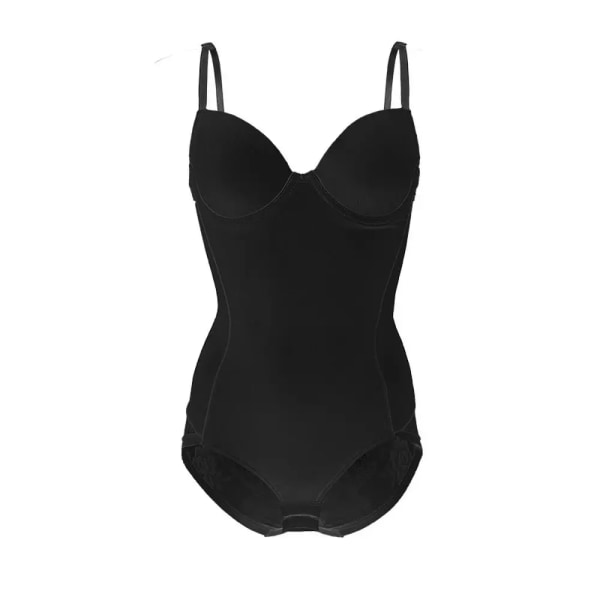 Damunderkläder Body Shapewear Dam Midjekorsett Body Shaper Sexiga Underkläder Spänne One-Piece Shapewear Mage Rumpa Kroppskläder Black L