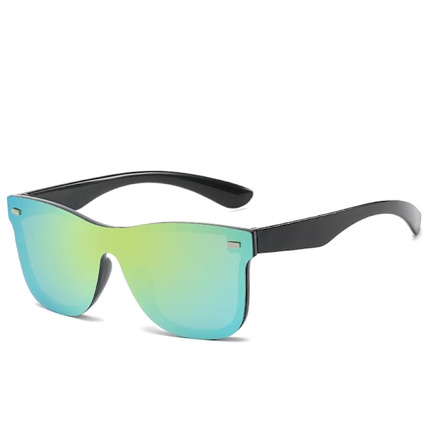 D&T New Fashion Solglasögon Ett stycke Trend Personlighet Glasögon Brand Design Skydd Reflexerande Ramlösa Solglasögon UV400 C2 Other