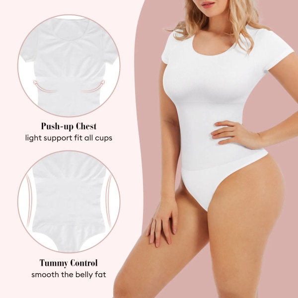 Attraktiv sömlös Body Shaper Plus Size Body Midja Cincher String Underkläder Magen Skims Shapewear Auburn XS-S