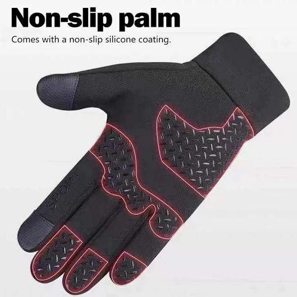 24H skeppsvarma vinterhandskar för män Pekskärm Vattentäta vindtäta handskar Snowboard Motorcykelkörning Unisex Deep Grey4 L