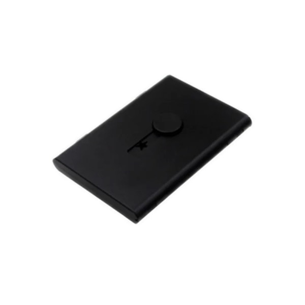 Metall Visitkortshållare Hand Push Card Case Bankkort Medlemspaket Ultra Tunt Visitkort Förpackning Box Organizer A-Black