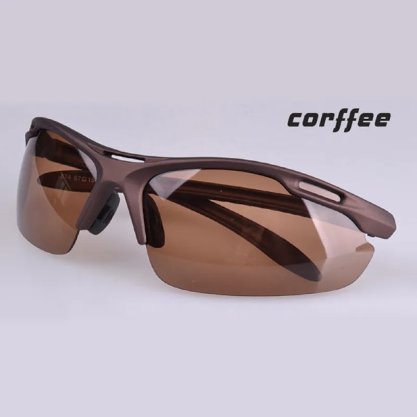 Ultralätta sportpolariserade solglasögon för män Körning Solglasögon Militär Man Anti-UV utomhusglasögon Oculos De Sol Masculino Coffee-coffee