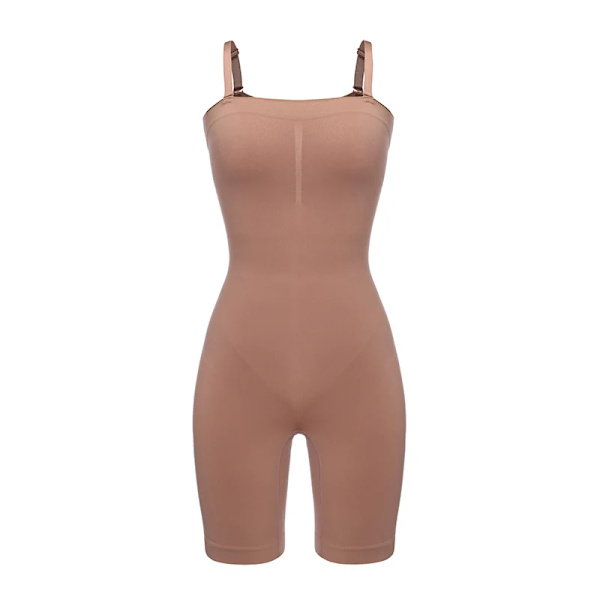 Kvinnor Body Shapewear Helkroppsformare Magkontroll Bantning Slida Butt Lifter Push Up Lår Smalare Magformare Korsett Beige M