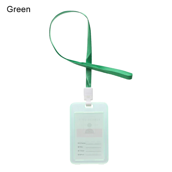 1st Transparent Bankbuss Kreditkortshållare Cover Förvaringskorthållare Kvinnor Män Barn ID-namnkort Cover Dubbelsidig A-green