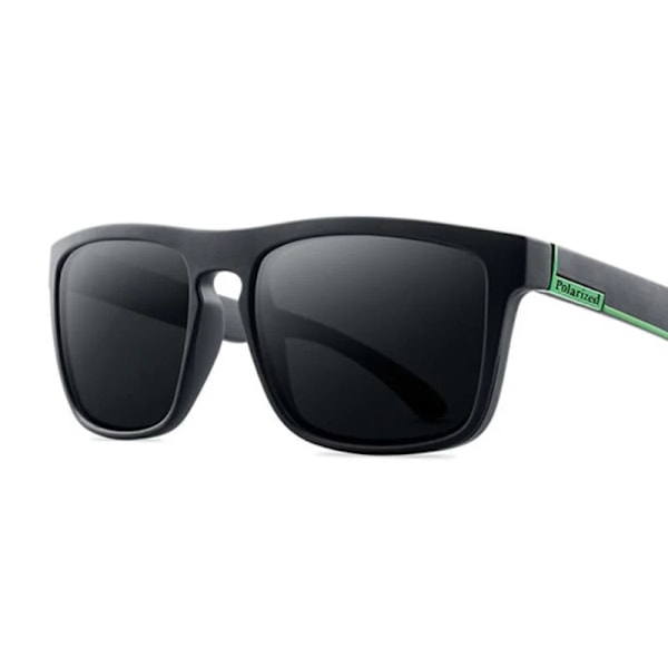 Polariserade solglasögon Man Sport Märke Modedesigner Solglasögon Man Kvinna Kvadratisk Utomhuskörning Oculos De Sol Masculinos Black Green Gray black