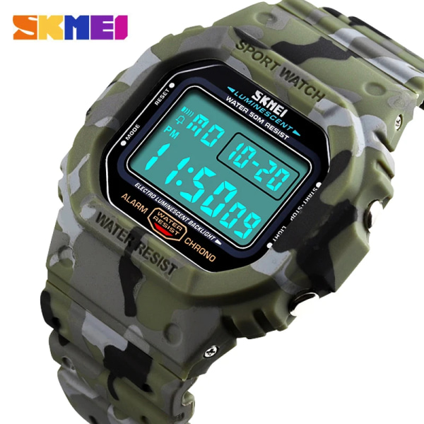 SKMEI Digital Watch Military Sports Herr Armbandsur Herrklockor Relogio Masculino relojes para hombre 1471 Camouflage