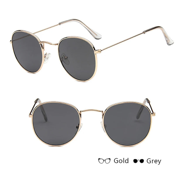 RMM Classic Small Ram Runda Solglasögon Dam/Her Brand Designer Alloy Mirror Solglasögon Vintage glasögon gratis frakt Type 2 multi