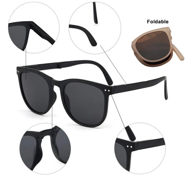 Polariserade optiska magnetiska solglasögon UV400 Cykling Square Light Ultraviolet Retro Universal Eyewear Punk Solglasögon C One piece