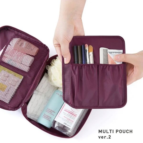 SOBU Vattentät Bärbar Dragkedja Kosmetikväska dot beauty Case Make Up Tas Plånbok Organizer Förvaring Resetvättpåse K1049 Leopard