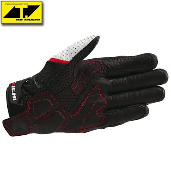 Taichi Rst390 Motorcykel Racing Kolfiber Andningsbara Handskar Off-Road Motorcykel Racing Perforerade Läder Skyddshandskar Red L