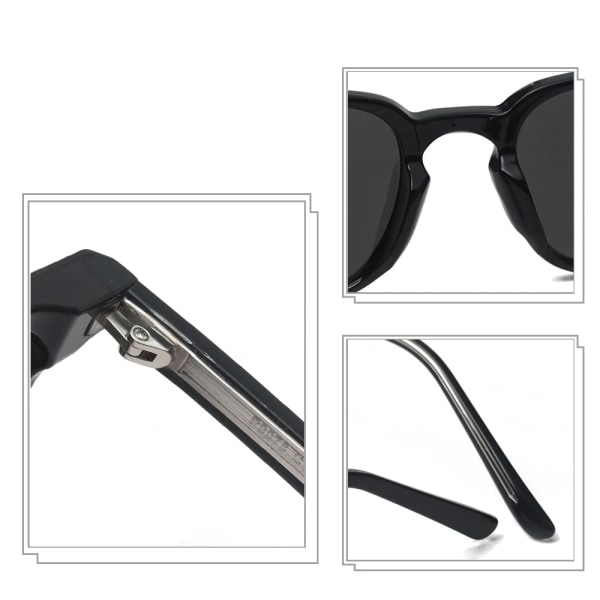 Peekaboo TR90 polariserade solglasögon herr fyrkantiga acetat dam solglasögon uv400 nit koreansk stil 2022 hög kvalitet grey frame as show in photo