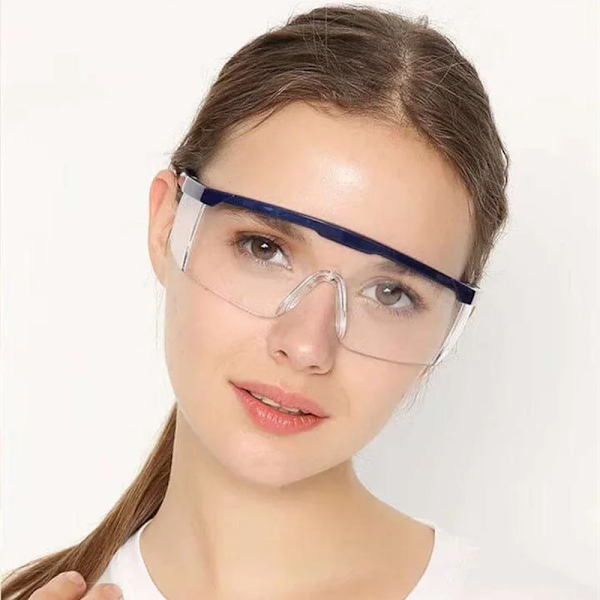 Glasögon Skyddande Vind- och Dammtät Laserglasögon Anti- Säkerhet Klar Anti-impact Factory Lab Utomhus Arbetsglasögon cykling Blue