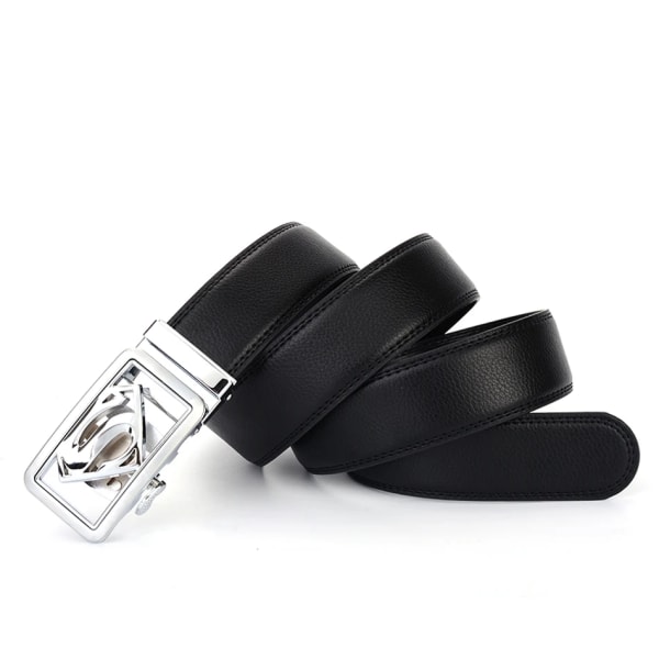 Läderbälte för män Herrspänne Jeansbälten för män Cinturones Para Hombre Ceinture Homme Designer Pasek Luxury Brand Cintura Ceinture A Black 110cm