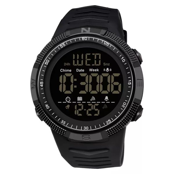 Militär watch Herrklocka Modemärke SANDA Digital Armbandsur Stötsäker Countdown Klockor Vattentät Hour Armband black