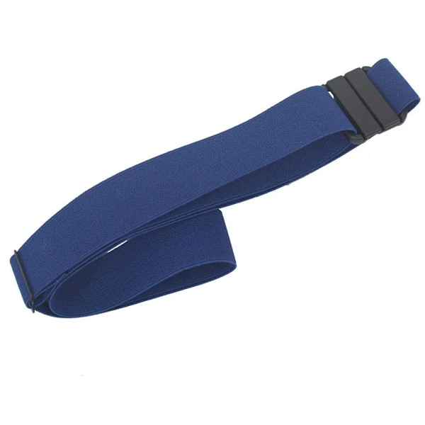 Nytt unisex Spännefritt Elastiskt Bälte För Jeans Byxor Klänning Stretch midja För Kvinnor Män Inget Spänne Utan Spännefritt Bälten H111 BLUE 90cm