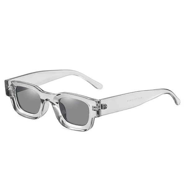 SO&EI Ins Populärt mode Små fyrkantiga polariserade solglasögon Dam Retro Punk Shades UV400 Män Trendiga solglasögon Grey grey As the picture
