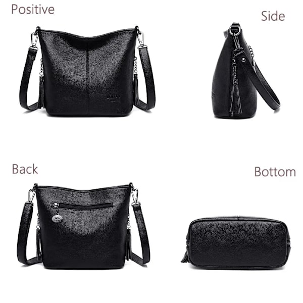 Crossbody-väskor i mjukt läder för kvinnor Nya lyxiga handväskor Dam Casual Axelväska Designer tygväska bolsa feminina Red 25cm x 10cm x 21cm