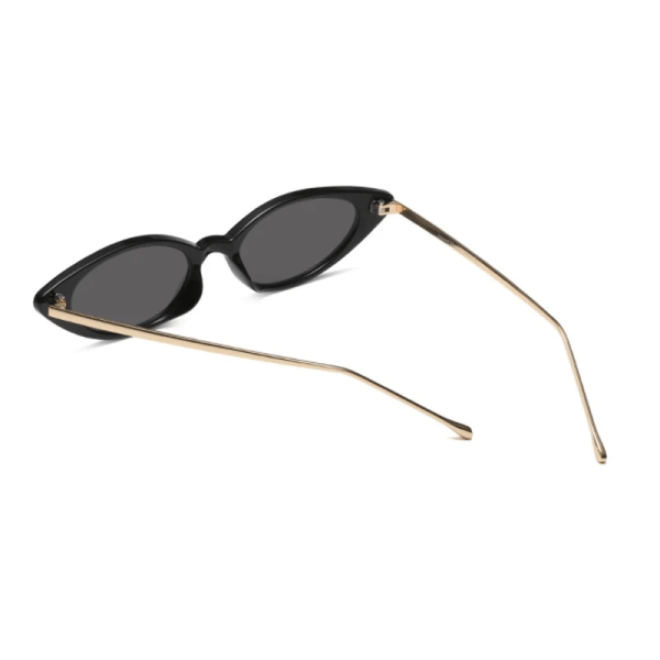 Damer Cat Eye Solglasögon Dam Märke Designer Mode Liten ram Solglasögon för kvinnliga trendglasögon UV400 O5 C1 Black-Grey As the picture
