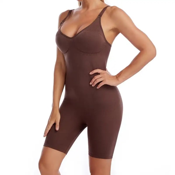 Body Shapewear Dam Shapewear Magformare Höftlyftskorsett Lår Smalare Waist trainer Reduktivt Slimmande Underkläder Brown-B XL