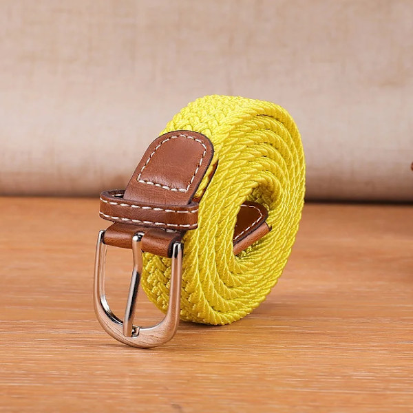 Nytt mode mångsidig canvas män kvinnor bälte metall spänne elastiskt flätat elastiskt bälte hög kvalitet camping fiske män bälten gym BlueWhite 105CM