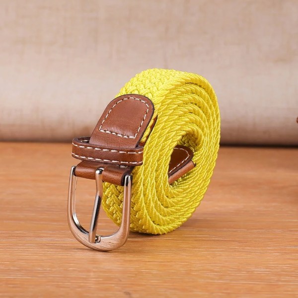 Nytt mode mångsidig canvas män kvinnor bälte metall spänne elastiskt flätat elastiskt bälte hög kvalitet camping fiske män bälten gym camel 105CM