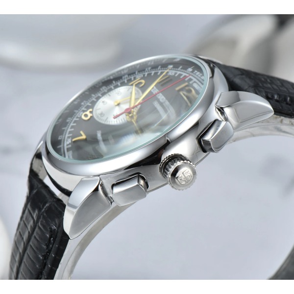 CYS-Historiador Watch Multifunktionell Lyx Date Watch Mode Klassisk Top Läderrem Vattentät Kvarts Watch blue