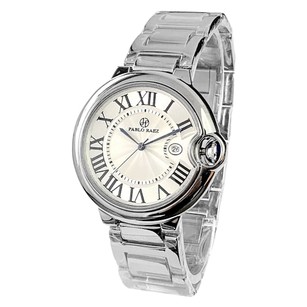 PABLO RAEZ 2023 Nytt toppmärke Lyxmode herrklockor Sportkalender i äkta läder Drop Causla Relogio Masculino With date Steel 42mm
