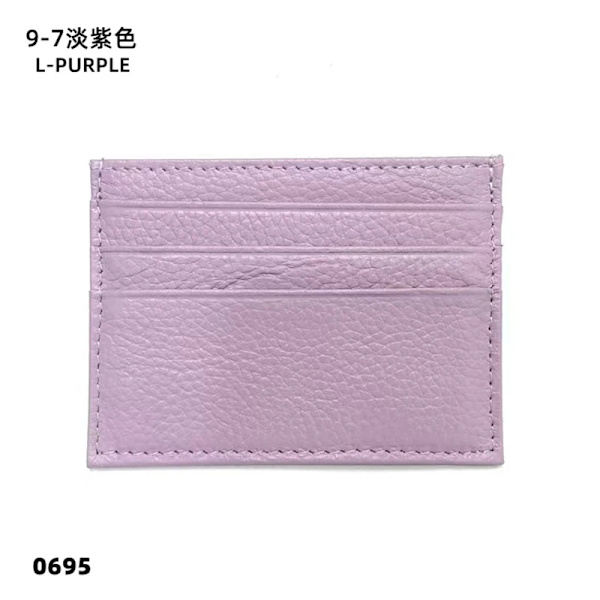 Kreditkortshållare i läder Custom Initial Holder Personlig Initial Slim Wallet Monogram Namn Plånbok Korthållare DIY Christmas purple1