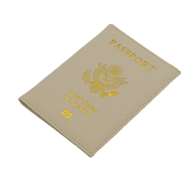 Resa PU-läder cover Personlig kvinnor USA Passhållare Amerikanska fodral för pass Flickväska Pass Khaki