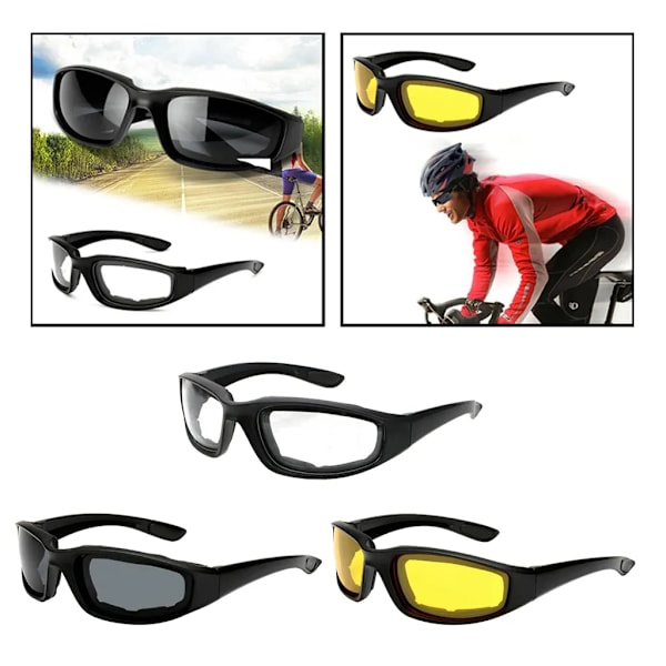 Flexibla anti-dimma skyddsglasögon unisex vuxen UV400 för utomhussport Säkerhet Motocross dammglasögon Vindtäta bikerglasögon Gray