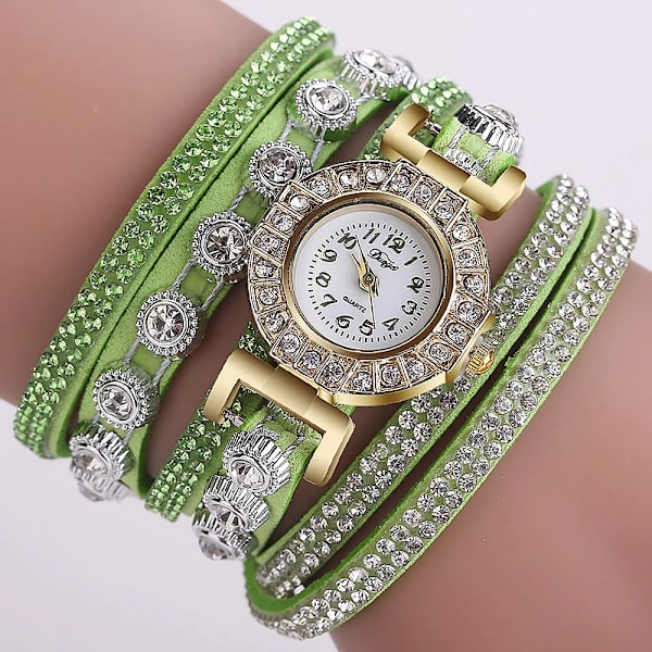 Watch Modeläder med diamantarmband för damklocka Damklockor Casual Noble Elegant Relogio Feminino Rd