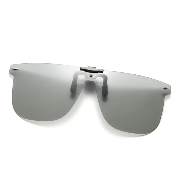 Clip On Solglasögon För män Polariserad lins Fyrkantiga Solglasögon Night Vision Driver Glasögon Fiske Glasögon Flip Up Lyx Oculos Photochromic as show