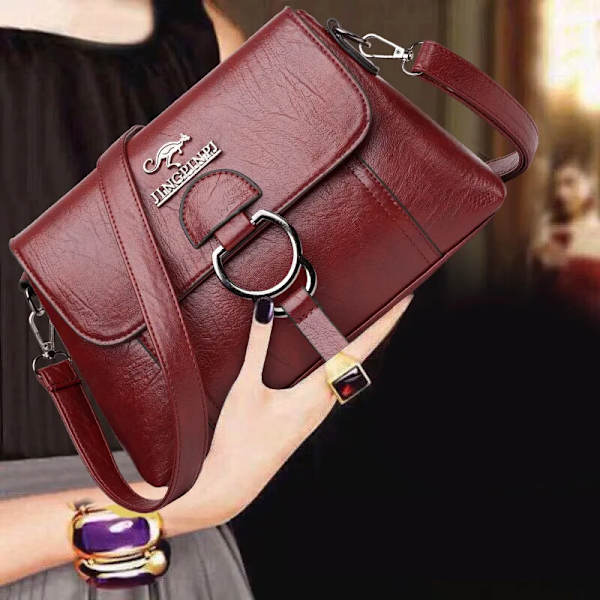 Damväska Ny axelmode Enkel Flik Crossbody Messenger Bag Plånböcker Handväskor Lyx Designer PU Läder Causal Handväska Black