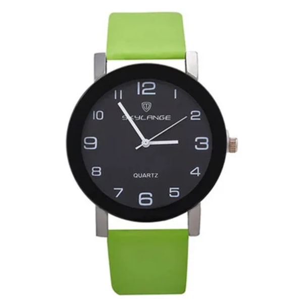 Watch Dammode Läder Svart Quartz Handled Casual Damklocka Relogio Feminino Reloj Mujer 2022 green