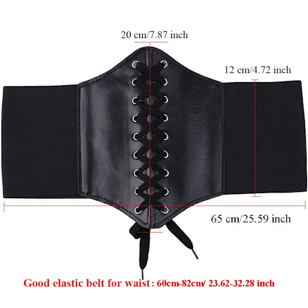 2023 Korsett Breda Bälten Pu Läder Punk Slimming Body Midjeband för kvinnor Elastiskt midjebälte Body Shapewear Bustier Dress Gördel B4 65-70 cm