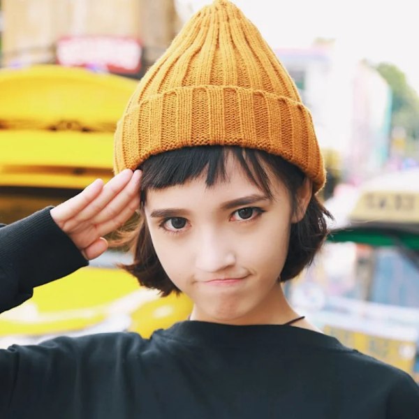 Unisex Bomullsblendade Varma Mjuka Stickade Mössor Hip Hop Vintermössor Beanies För Flickor Höstmössor Skullies Beanies Red