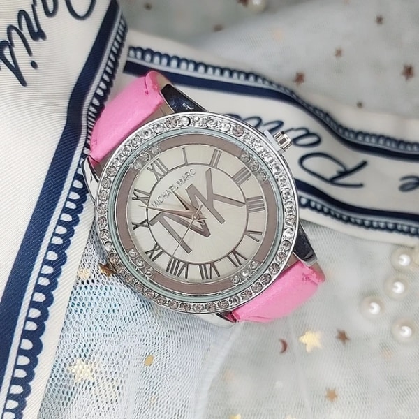 relogio feminino Lyxmärke Kristallläder Kvarts Watch Watch Dam Armbandsur Klocka reloj mujer Black