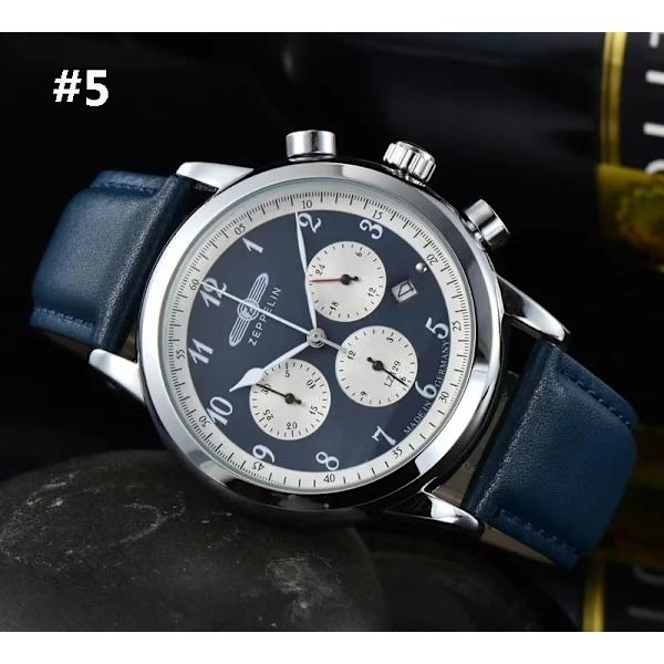 Zeppelin Herrklockor Toppmärke Lyx Vattentät Watch Datumklocka Man Stålband Casual Quartz Watch Herr Sport handled 7086M-5