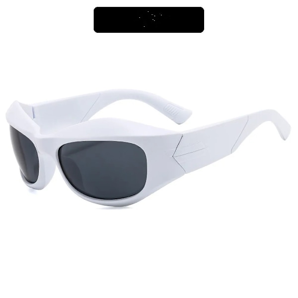 Punk One Piece Solglasögon Goggle Nya Y2k båglösa solglasögon 2000-talsglasögon Glasögon UV400 Kvinnlig designer femstjärniga glasögon B3