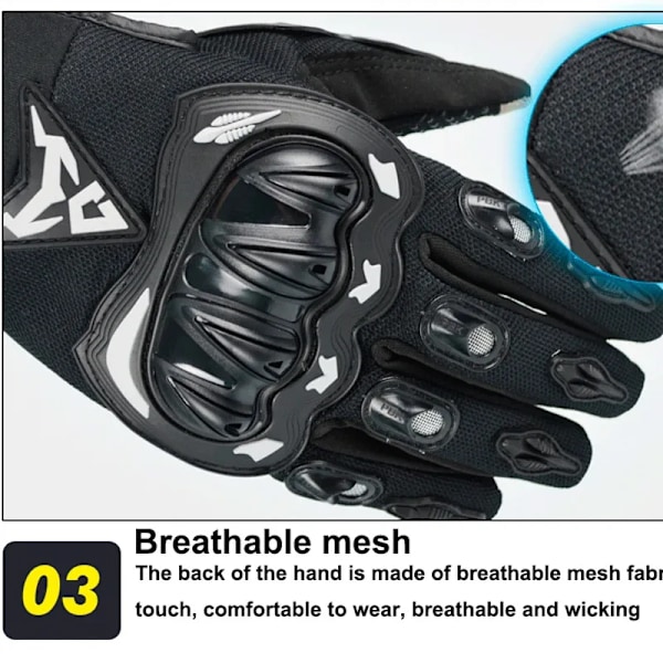Motocentric Motorcykelhandskar Sommar Touch Screen Racinghandskar Utomhussport Skydd Åka Cross Dirt Bike Guantes Moto Green XXL