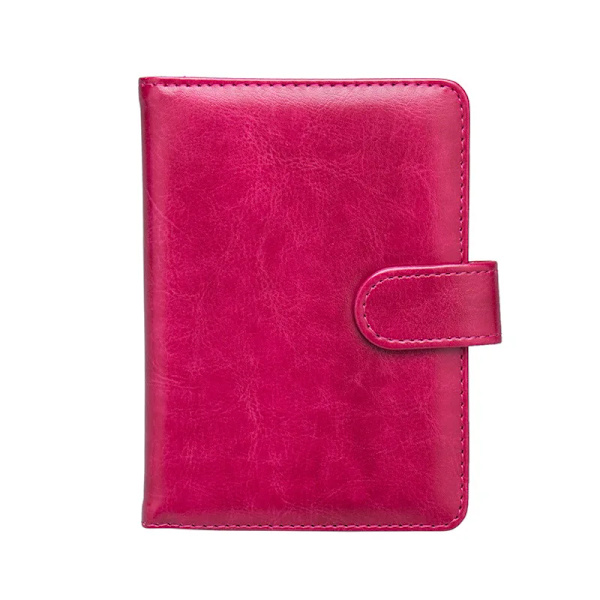 Mode Kvinnor Män Case Multifunktions PU-läder Haspplånböcker Affärsresor Cover Kontantmyntplånböcker Rose Red