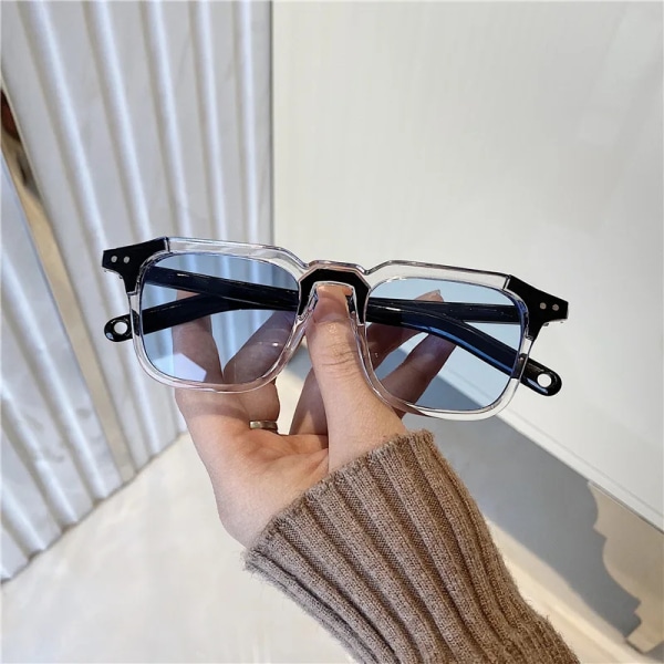 Nya Solglasögon Mode Män Och Kvinnor Jumping Di Hip Hop Par Glasögon Super Fire Retro Solglasögon Transparent Black(.343)